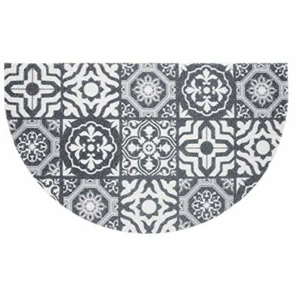 Douceur d'Intérieur Déco Tapis LISBONNE Half Moon Entrance Mat, PVC, Multi-Colour, 75 x 45 cm