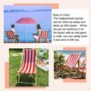 AHANDMAKER Beach Sling Chair Replacement Canvas, Red and White Stripes Casual Simple Lounge Chair Replacement Fabric for Home Beach Chair Sling C