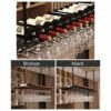 Stylish Simplicity Industrial Wine Glass Stylish Simplicity Rack Bar Floating Rack Kitchen or Office Cutlery Bottle Holder Retro Iron Inverted Go
