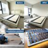 Floating Bed Frame Replacement Parts Heavy Duty Adjustable Height Support for Wooden Slat Bed Center Leg 2 Pcs