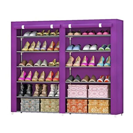 n/a Home Rental House Entrance Double Door Large Capacity Double Row 6 Layer Combination Shoe Cabinet (Color : A, Size : 108 * 32 * 120CM)