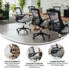 Flash Furniture Office Chair, Ergonomic Office Chair with Mesh Back Support, Contoured and Height Adjustable Seat and Tilt Lock Lever, Grey, 64.7