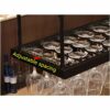 Stylish Simplicity Industrial Simple Wine Glass Hanger Bar Floating Stand Adjustable Kitchen or Office Cutlery Bottle Holder Vintage Iron Inverte