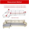 Topchances Sofa Cover L Shape - Soft Stretch Sectional Sofa Slipcovers 3 Seater + 3 Seater Couch Cover Furniture Protectors 2 Pillow Cases L Shap
