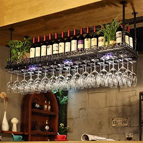 PIBM Iron Wall Mounted Wine Holder European-Style Tilted/Straight Wine Rack Red Wine Champagne Bottle Display Stand Rack Organizer J1030, Black ,