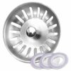 ARCOOZE Kitchen Sink Plug and Strainer- Stainless Steel 304 Kitchen Sink Plug Replacement with 3 Additional Silicon Seals, Sink Drainer Plug Diam