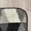 eBoutik Door Mat Doormat Machine Washable Barrier Mat Dirt Trapper TPR Non-Slip Technology Carpet (Black White and Grey Triangle, 60cm x 90cm)