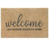 AAZZKANG Doormat Outdoor Entrance with Non Slip Rubber Backing Welcome Please Remove Your Shoes Mat Easy to Clean Indoor Door Mat for Entrance