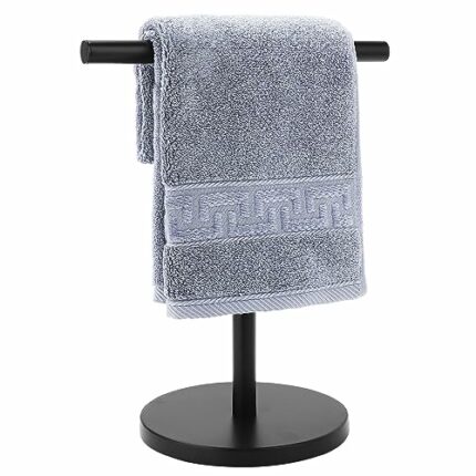 Zitalupy T-Shape Bath Hand Towel Holder Standing, Stainless Steel Free Standing Hand Towel Rack with Heavy Base, for Bathroom Kitchen & Counterto