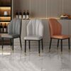 dining chair Kitchen Dining Room Furniture Chairs Dining Chairs Set Of 4 Modern High Back Soft Seat Kitchen Living Room Chairs Water Proof PU Lea