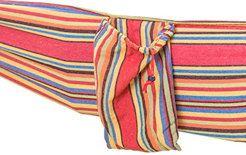 Tortola Tropical Outdoor Garden Hammock with Side Bag Attached