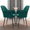 dining chair Kitchen Dining Room Furniture Chairs 4x Dining Chairs Kitchen Chair Velvet Corner Chairs with Ergonomic Armrests Backrest and Metal
