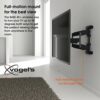 Vogel's BASE 45L full-motion TV wall mount for 40-80 inch TVs, max. 99 lbs (45 kg), swivels up to 180º, tiltable, TV wall mount, max. VESA 600x40
