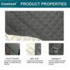 Granbest Waterproof Sofa Cover 3 Seater Non-Slip Sofa Slipcover with Elastic Straps, Washable Sofa Protector for Kids, Pets, Dogs, Cats Four Seas
