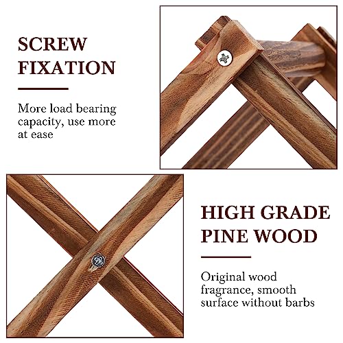 Roshtia 6 Pack Wine Rack, Wood Wine Storage Racks Countertop, 6 Bottles Wooden Stackable Wine Cellar Racks, Foldable Standing Storage Holder Rack