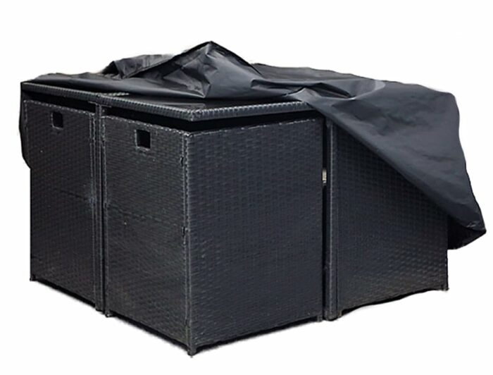 Speedwellstar Square Garden Table Furniture Cover 125 x 125 x 74 cm Patio Cube Waterproof 4-8 seater