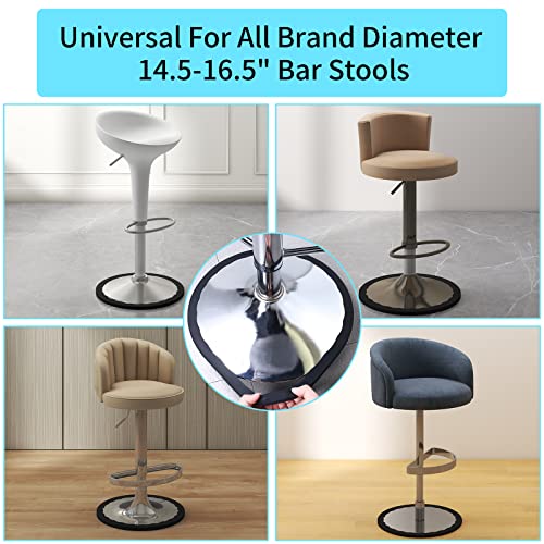 2PCS Φ37cm Barstool Base Ring Silicone Pads - Bar Stool Floor Protectors for Round Base, Protect Floor from Scratch, Reduce Noise, Universal most