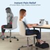 Foot Rest Under Desk Cushion - Adjustable Height 15 cm - Foot Stool - Premium Ergonomic Pad for Extra Leg Support - Breathable Mesh Cover - Non-S