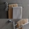 Wenko Wenselaar GmbH & CO KG Power-Loc Towel Holder with 2 Arms Elegance-Fixing Without Drilling, Zinc diecasting, Silver Shiny, 12 x 4 x 35 cm