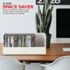 Stock Your Home DVD Storage Box, Movie Shelf Organizer for Blu-Ray, Video Game Cases, CDs, VHS Tape Display Stand, Disc Holder Can Store Up to 28