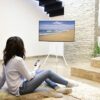 Hama 118093 - Television Floor Stand "Easel Design" (for TV size 37" - 75"), VESA up to 600x400, white, max load 40 kg, 191 cm