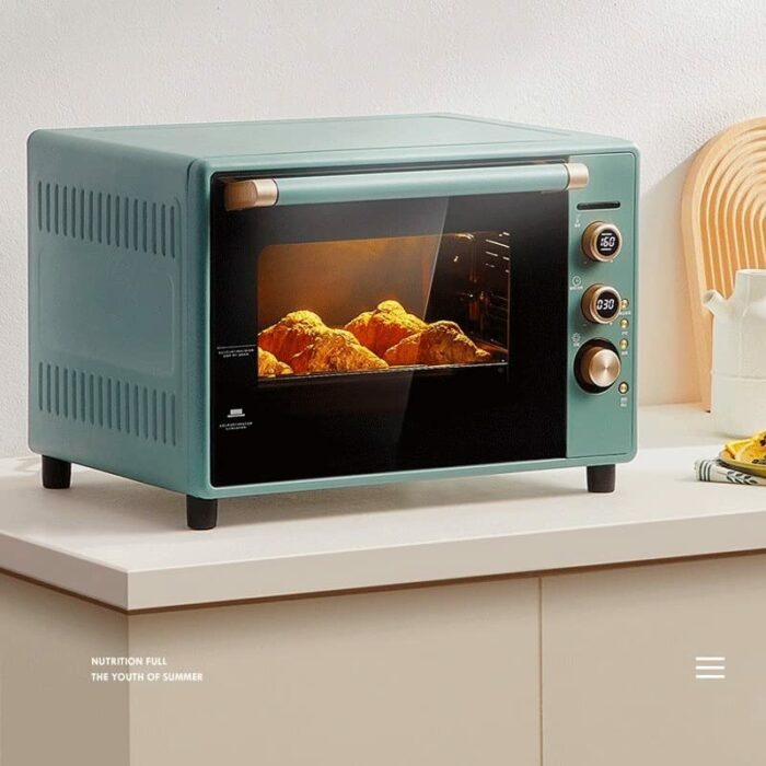 CZDYUF 38L Enamel Electric Oven Home Retro Baking Multi-Function Automatic Large-Capacity Oven