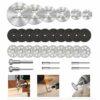 Cutting Discs for Dremel Rotary Tool, Diamond Cutting Wheels 10pcs, HSS Circular Saw Blades 6pcs with 1/8" Shank, Resin Cutting Discs 10pcs for W