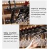 Stylish Simplicity Industrial Wine Glass Stylish Simplicity Rack Bar Floating Rack Kitchen or Office Cutlery Bottle Holder Retro Iron Inverted Go