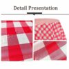 ZeriTlolen Round table cloth, Tbalecloth (Red and White, 3-Pcs)