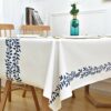 Yofori Table Cloth Wipe Clean Tablecloth Wipeable PVC Waterproof Rectangular Table Cover Plastic Table Protecter for Kitchen Outdoor (137x180cm,