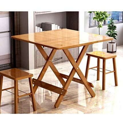 AANAN Stools,Stool,Bar Stools Household Small-Sized round Table Square Table Portable Folding Simple Table Folding Table Dining Table with Stool/