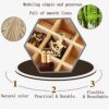 Essential Oil Wooden Storage Box, Nail Polish Storage Aromatherapy Essential Oil Carrying Case Organizer Display Case with Buckle Holds 32-74 Bot