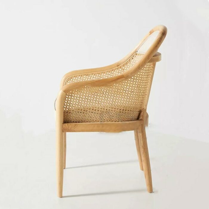maozi Office Kitchen Armrest Dining Chair Rattan Outdoor Dining Ergonomic Chair Wooden Party Furniture (Color : 3-pack, Size : Light Grey)