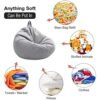 Highdi Bean Bag No Filler, Gaming Beanbag Chair Cover for Kids Adult Without Filling Highback Comfortable Lazy Sofa Beanbag Soft Toy Storage Bean