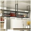 Stylish Simplicity Industrial Retro Stylish Simplicity Wine Glass Holder Stylish Simplicity Decoration Bottle Holder Metal Wrought Iron Storage H