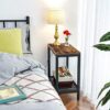 HOOBRO Narrow Side Table, End Table, Slim Bed side Table, Little Hallway Table for Small Spaces, Small Side Table with Flat or Slant Adjustable S