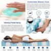 wowttrelax Double Mattress, 8 Inch 4FT6 20.5cm Double Pocket Sprung Memory Foam Mattress with Breathable Fabric, Medium Firm Feel - 9-Zone Orthop