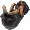 Dachshund Weiner Dog Puppy Wine Bottle Holder Statue with Decorative Tabletop Wine Rack Display Stand for Home Bar Decorations or Canine Kitchen