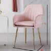 Modern Kitchen Dining Room Chairs Set Of 2 Velvet Dining Chairs,Sturdy Metal Feet with Armrests and Backrest Kitchen Living Room Chairs (Color :