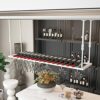 SUCHETA Wall Mounted Wine Racks Wine Rack Free Standing Loft European High-End Bar Counter Wine Glass Rack, Hanging Upside Down Creative Wine Gla