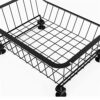 DBromanticArt 6-Tier Fruit Storage Basket Metal Fruit Bowl Detachable Multifunctional Holder Stand Storage Baskets Rolling Utility Cart for Kitch
