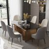 dining chair Kitchen Dining Room Furniture Chairs Dining Chairs Set Of 4 Modern High Back Soft Seat Living Room Chairs Water Proof PU Leather Sid