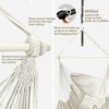 Chihee Hammock Chair Hanging Swing Max 500 Lbs 2 Cushions Included Steel Spreader Bar with Anti-Slip Grooves Portable Hanging Chair Side Pocket L