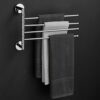 HIGOH Towel Racks, Towel Rail for Bathroom,Copper Hand Towel Holder,Swivel Towel Bar,Bathroom Folding Shelf Multi-Function Rotating Towel Holder