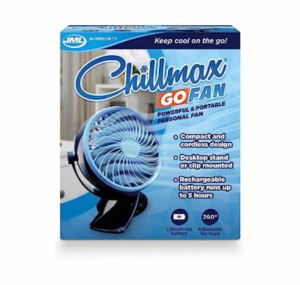 Chillmax Go Fan - 360° powerful, portable cordless fan - Black