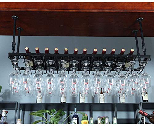 OUSIKA Wine Racks,Wall Wine Rack Hanging Wine Glass Rack Wine Cup Holder Goblet Rack Bottle Rack Glass Rack Stemware Racks Vintage Style Decorati