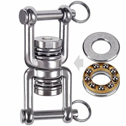 Besthouse Swivel Hammock Bracket with 2 Ball Bearings, 360° Rotation Hammock Hanger, Heavy Duty Ceiling Hook with SUS304 Stainless Steel, Safe an