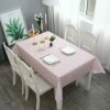 137*180cm Grey Checkered PVC TableCloth Plaid Wipeable Tablecloth Rectangular,Plastic Wipe Clean Tablecloth Stain Resistant,Waterproof,Oil-proof