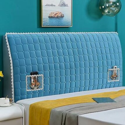 RTYHN Velvet Headboards Covers All-Inclusive Slipcover Bed Head Cover Slip Protector Cover Washable Thicken Elastic Bedside Decoration Protection