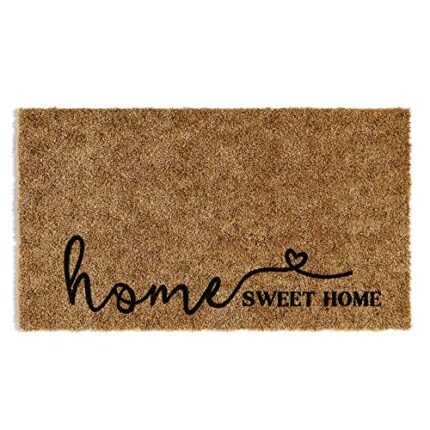 Barnyard Designs ‘Home Sweet Home’ Doormat, Indoor/Outdoor Non-Slip Rug, Front Door Welcome Mat for Outside Porch Entrance, Home Entryway Farmhou
